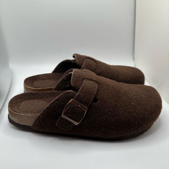 CUSHIONAIRE Womens Clog 8.5 BROWN WOOL - Picture 1 of 7